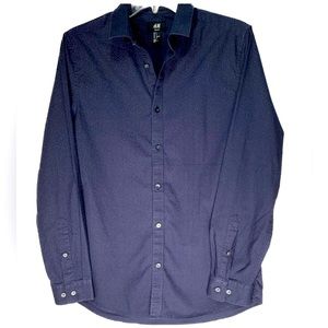 Men H&M Blue Slim Fit Down Sz S E7